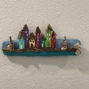Driftwood Art, Driftwood Beach Houses, Driftwood Beach Art, Coastal Decor